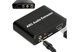 WIYETY HDMI ARC-adapter 192 kHz: HDMI ARC-ljudextraktor i aluminiumlegering, importerad HDMIARC-chip, 7200-ARC ljudretur, DAC-omvandlare, för soundbar-högtalare