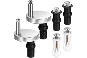 1 par Kit av reservdelar för toalettsits, Universalt WC-lockfäste-kit, Fästningar för toalettsits, Skruvar för WC-lock, Expansionsskruvar för WC-lock