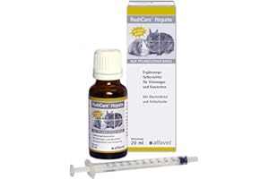 alfavet RodiCare Hepato soutient Le métabolisme hépatique, complément Alimentaire pour rongeurs, sans Sucre, 20 ML, avec seringue doseuse