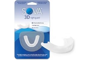 SOVA 3D Night Guard - 2 mm tjockt - anpassad passform - Bettskena mot tandgnissling och tandpressning på natten - luktfritt o