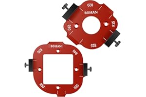 OROMYO Stencil per fresatura a raggio angolare R10-R50, in lega di alluminio, raggio Jig Router Templates Radius Jig Router Stencil Corner Radius Jig per la lavorazione del legno (R10-R50)