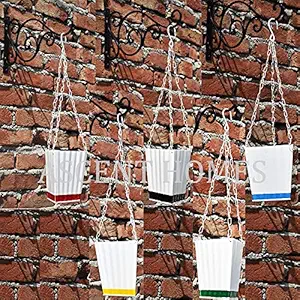 Ascent Homes Metal Wall Hanging Triangular Galvanized Planter - Set of 5
