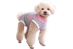 Wisebom Body morbido per cani dopo l'intervento chirurgico, traspirante, per cani di taglia grande, taglia media, previene la leccare per cagna (XS)