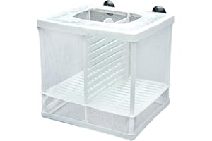 rongweiwang Isolation Gitterbox Saugnapf Design Fisch-Box Hatchery Box Zucht Incubator Net Aquarium Hanging Hatchery Box