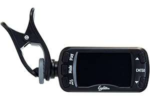 Eagletone CMT50 Accordeur avec métronome Noir à pince - Pratique, compact, précis, rapide et lisible - Accordage chromatique pour guitare, basse, violon, ukulélé