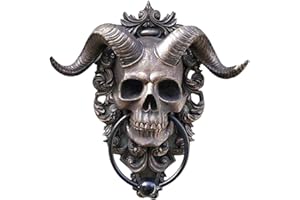 WINBST Aldaba para puerta (16,5 x 15 x 3,5 cm), diseño de calavera