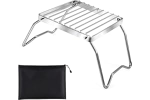 ANYUANKW Grille de Barbecue Pliante Mini Grille de Feu de Camp en Acier Inoxydable Barbecue Grill avec Sac de Rangemen pour Barbecue en Plein Air Camping Pique Nique