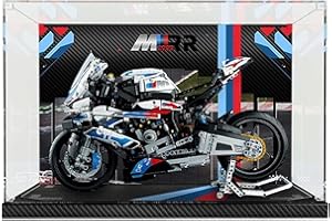 APRILA Acrylic Display Case for Lego 42130 Technic BMW M 1000 RR Motorbike, Transparent Dustproof Display Box, 50,6 x 31,8 x 22,6CM