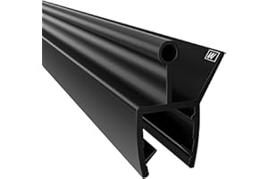 WAKA Premium Shower Door & Shower Lip Pro-W, Shower Seal, Optical Black, Seal Shower Glass Door 8-10 mm, 100 cm Shower Cubicle & Shower Door Seal, Compatible with a Splash Protection Strip Shower