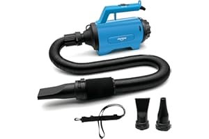 shernbao souffleur Voiture et Moto 1200W 230V - Sécheur Haute Puissance, Souffleur de Jardin - Appareil de séchage Automobile (Bleu)