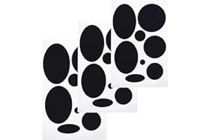 LOKXMVE 3 PCS Repair Patches for Clothing, Fabric Repair Tape, Self Adhesive Repair Patch, Clothes Patches for Coat Tents Sleeping Bags Outerwear Inflatables, Round and Oval Shape(Black