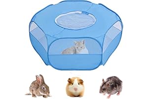 CJWDZ Small Animal Cage, Pet Playpen, Play Tent, Indoor/Outdoor Bedding Fence, Portable Pen for Hamster, Guinea Pig,Bunny, Puppy, Ferret, Rat, Cat, Chinchilla, Bearded Dragon, Hedgehog