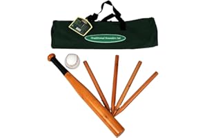 Traditional Garden Games 59 Rounders Set, Brown