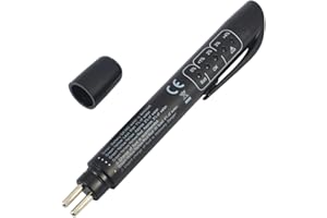 SmartHitech Huile de Frein de Voiture Stylo Testeur, Avec indicateur LED Liquide de Frein La Qualité Testeur, Outil de Diagnostic Pour Tous les Véhicules