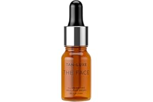 TAN-LUXE The Face - Gotas autobronceadas, medianas/oscuras (10 ml) para añadir gotas de bronceado al cuidado de la piel para un bronceado facial personalizado, libre de crueldad y vegano
