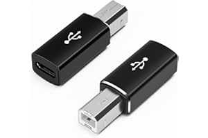 Seminer Adapter USB C do drukarki (2 sztuki), wtyczka konwertująca USB typu C na USB B, obsługuje synchronizację danych, kompatybilny z MIDI, drukarką, e-pianinem