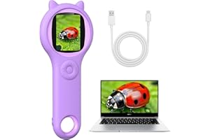 Colexy Kids Digital Microscope, Portable Digital Microscope with Adjustable LEDs, Children Ages 3-12, Awakens Scientific Curiosity, HD 1080P Technology (Purple)