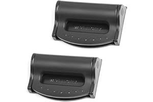RUOJLING 2 Piezas Pinza Cinturon Seguridad Coche,Clip Del Ajustador Del CinturóN De Seguridad,Ajustador Cinturón Seguridad,para Relajar Hombros y Cuello,Universal (Negro)