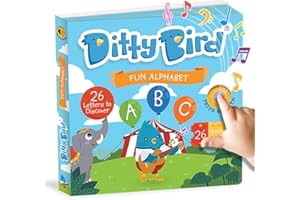 Ditty Bird ABC Fun Alphabet Interactive Sound Book for Toddlers 1- 3 Musical Books for Preschoolers Early Learning Toy