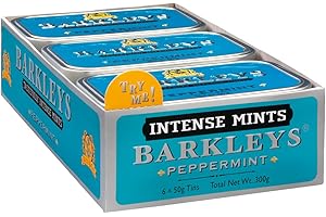 Barkleys Classic Mints - Peppermint, 6 tins, 6er Pack (6 x 50 g)