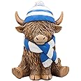 Lesser & Pavey Happy Highland, Highland Cow Scarf & Hat Figurines Statues For Home Decor | Ideal Ornaments Friendship Gifts For Women & Men | Lovely Table Centerpiece & Living Room Accessories