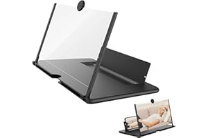 BUTYEAK Amplificador de Pantalla para Movil 10 Pulgadas, 3D HD Amplificador de Pantalla Videos Películas, Amplificador Soporte de Teléfono Plegable, Lupa de Pantalla de Teléfono Movil Adecuado