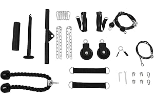 FLIUYR Kabelzug, Latzug Unterarmtrainer Set, Fitness Bizeps Rücken Trainingsgerät, Home Gym Ausrüstung, Fitness-Seilzugsystem, für Homegym Workout