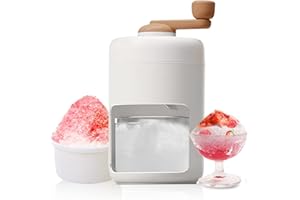 WINGFLY Slushy Maker und Slush Eismaschine - Tragbare Manuell Slushie Maker mit Handkurbel Ice Crusher Transparent Eiszerkleinerer Bar Küche Vereist Trinken Zubehör- BPA Frei