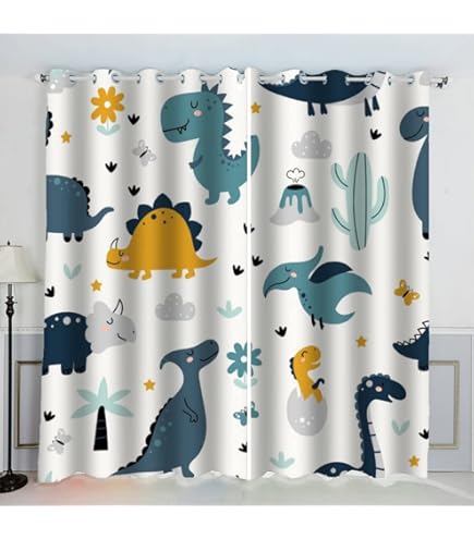 Rideaux dinosaure Laura Ashley enfants 3569573 œillets noircis sur mesure