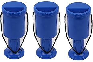 MY CHARITY BOXES Pack of 3 Rounded Hand Held Plastic Collection Box. Charity Box. Money Donation Box (Blue)