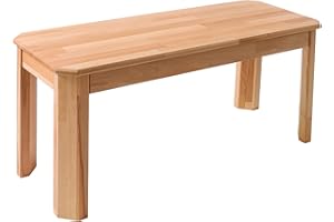 KROKWOOD Berlin Bench Solid Wood in Beech (94 x 35 x 45 cm)