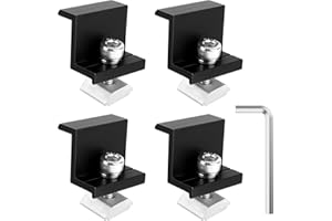 CRAZYFLY 4 Stück Modulklemmen Solar Endklemmen 30mm Schwarz Solarmodul Halterung Endklemme Kit, Endklemmen Solar Endklemme für Die Installation von Solarmodulen