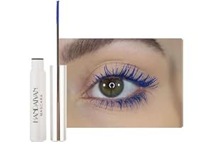 JUNHE HANDAIYAN Blue Mascara,Slim Mascara,Highly Pigmented,Waterproof,No Smudge,Won't Clump for Halloween Christmas（05#Blue）