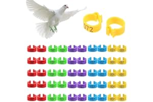 EAVUYIS 50Pcs Anelli per Piede di Pollame, 16mm Anelli Colorati Per Le Gambe, Pollo Multicolori Anelli, Coscia di Pollo Anello, Anelli per Galline Anelli per Coscia, Piede Di Piccione Viaggiatore Anello