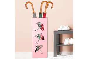 BUTORY Portaombrelli Design Moderno Porta Ombrelli Metallo Porta Ombrelli Impermeabile Portaombrelli Antiruggine 42x16x16 cm per Ingresso Corridoio Ufficio Negozio Esterno/Interno (rosa)