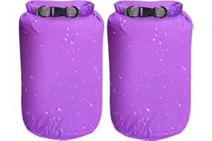 DESOTO 2 Pcs Dry Bags Storage Lightweight Dry Sacks Waterproof Floating Bag Drifting Bag Ultimate Dry Sack for Outdoor Hiking Fishing Water Sports(40L Purple)