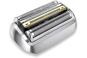 BESTBOMG Tête de rechange pour rasoir électrique Série 9 92S - Compatible avec toutes les têtes de rechange de rasoir électrique Braun Series 9 (92S-Argent)