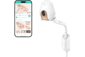 CÜBOAI Cubo AI Babyphone Intelligent et Kit Support Mural | Caméra Vision Nocturne HD avec alertes I.A. pour la sécurité de bébé, Analyses du Sommeil et Audio bidirectionnel | iOS, Android