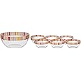 Luminarc Velada Stackable 7 Pieces Salad Bowl Set,Clear