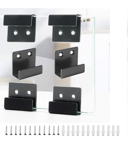 Fliesenaufhänger Aus Edelstahl, 10 Stück - Robuste J-Haken Für Spiegel, Bilder, Keramik (25 Mm Innenbreite, Bis 15 Kg)