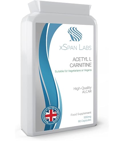 Acetyl-L-Carnitine 500mg 90 Capsules - High-Strength ALCAR with no D- carnitine - Made in The UK