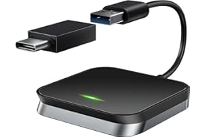 Adaptador inalámbrico Lamto CarPlay WiFi de 5 GHz para CarPlay con Cable de fábrica Plug and Play Convierte cableado a inalámbrico para automóviles de 2015 y iPhone iOS 9+