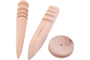 HZTYYIER Bruciatore di legno multi-size per tagliapasta per bordi in legno 3 in 1 per lucidare il cuoio Strumento artigianale per la lavorazione del cuoio(3 in 1 Set) Leather Tools