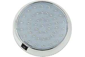 Donkivvy Interiör lampa för husbil – 12 V 46 LED taklampa för bil husvagn interiörlampor med på/av-brytare – inre spotlights för husbil, husvagn, släpvagn, båt, marina fordon