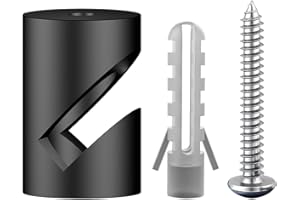OASHISU 1 Stück Aluminiumlegierung Wand- und Deckenpins "V-Stil" Schwarz für Textilkabel Deckenbefestigung Affenschaukel Aufputz-Kabelhalter für Lampe DIY mit Schrauben und Dübeln
