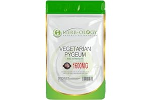 HERB-OLOGY.CO.UK NATURE'S TECHNOLOGY HB Pygeum | 60 High Strength Pygeum-Africanum Supplements - 1600mg Pygeum per Capsule | Prostate Supplements for Men | Non-GMO, Gluten & Allergen Free | Made in The UK