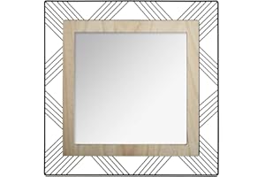 ATMOSPHERA CREATEUR D'INTERIEUR Atmosphera - Espejo Joe - Metal y Madera - Negro - 45x45 cm