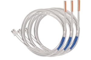 SAPLUSREPRAP 5Aplusreprap 3D Drucker Thermistor HT-NTC100K 3950 Hoch Temperatursensor für Ender 3 Spider3.0 Dragon Extruder Hot End, 3 Stück/3x15mm Gehäuse/1.3 Meter langes