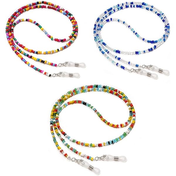 Lacci Occhiali Bambini 5 Pezzi - Catenine Regolabili Con Perline Colorate Per Sport E Lettura - Foto 10