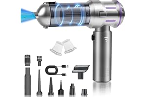 GuKKK Odkurzacz ręczny, 4 w 1, akumulator, 16000 Pa, mocny odkurzacz samochodowy, bezszczotkowy silnik, mini odkurzacz, akumulator, bezprzewodowy, do biura, domu, kuchni, sierści zwierząt